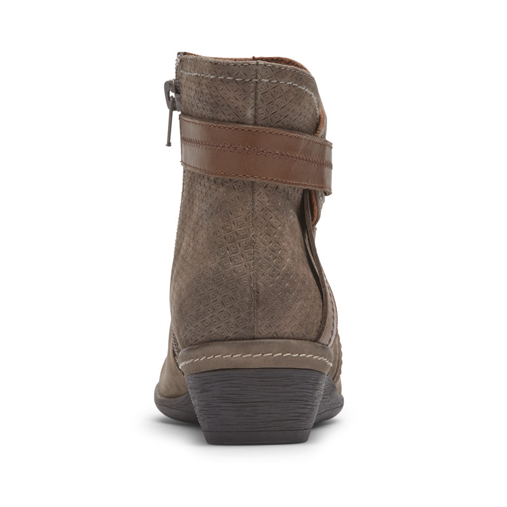 Booties Rockport Mulher Marrom - Cobb Hill Devyn - 78926UQZL